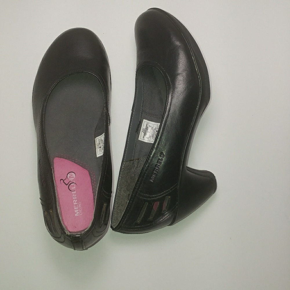 💖Merrell Performance Cycling Black Leather Pumps